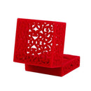 Hollow Engagement Wedding Jewelry Box Holder Display Gift Ring box Red