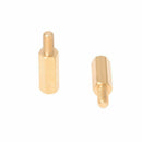50 Pcs Brass Screw Hexagonal Stand-off Spacer M3 Male x M3 Female 12mm Body G6X8