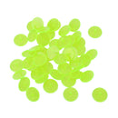 50Pcs Plastic Round Transparent Golf Ball Markers Yellow Green