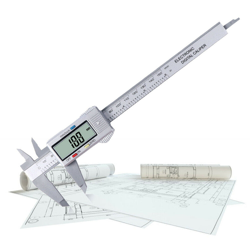 150mm LCD Digital Electronic Carbon Fiber Vernier Caliper Gauge Micrometer