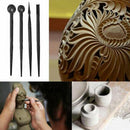 4pcs ceramic Polymer Clay Tools Carving Craft Brush Ceramics Tool Multi-funct â„–[