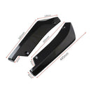 2PCS Car Rear Bumper Deflector Lip Body Spoiler Wrap Angle Splitter (Black)