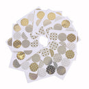 90 round bronzing seal stickers transparent pattern series baking st JR