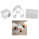 3Pcs Christmas Gingerbread House Biscuit Cutter Set Stainless Steel Cookie Mou3C