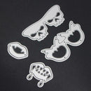 4pcs Glasses Mouth Cutting Die Stencil Paper Card Embossing Scrapbook Album