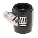 2X Black Fuel Oil Water Pipe AN6 Hose End Finisher Clip Clamp OD 19mm & 12mm