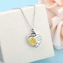 Fashion Women Love Jewelry Creative Peach Heart Sunflower Pendant Necklace A3Z0