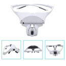 Headband Magnifier Lighted Glass Optivisor with 5 Lens for Hobby Repair Reading