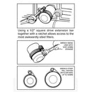 Oil Filter Wrench With Nylon Strap Use With 12" Drive or 21mm Spanner Socket