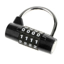 4 Digit Combination Travel Suitcase Luggage Bag Lock Padlock Black