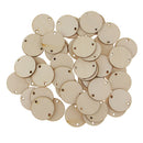 100Pcs Unfinished Predrilled Wood Slices DIY Pendant Round Log Discs Decor