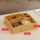 Wood Food Storage Box Snack Dish Portable Candy Nut Container Tray Decorati