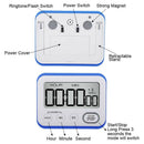 2 Pack Digital Kitchen Timer Magnetic Loud Alarm Clock, Large LCD Screen Si
