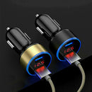 1PC 3.1A Dual Ports USB Car Auto Cigarette Charger Lighter Digital LED Volt X7O0