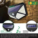 100 LED Solar Power Wall Light PIR Motion Sensor Waterproof Outdoor Gar AWM
