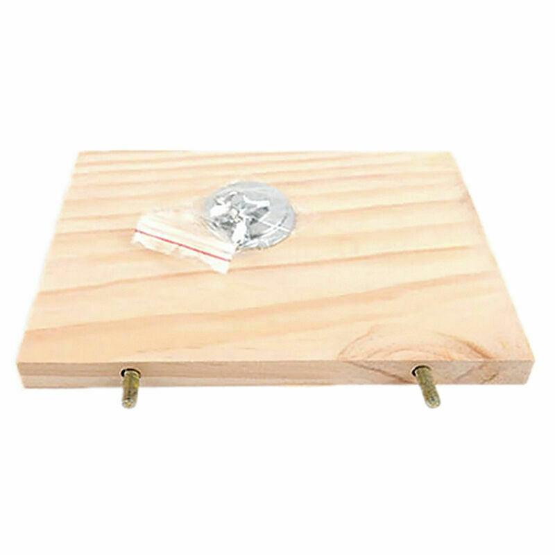 Wooden Parrot Bird Cage Perches Stand Platform Pet Toys New Parakeet Rat Bu N5X3