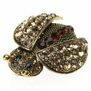 Ladies women alloy diamond cute insects brooch ladybug F6B7