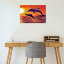 5D DIY Full Drill Diamond Painting Dolphin Cross Stitch Mosaic Craft Kits
