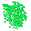 200pcs Luminous Fishing Beads Plastic Assorted Oval Shaped Bead 6x10mm 1.2mm