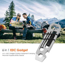 6 in 1 EDC Gadget Outdoor Equipment Camping Keychain Supplies Bottle Opener