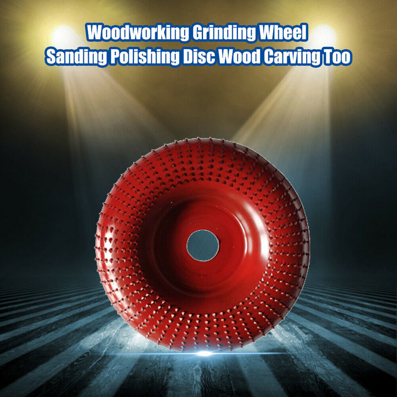 Woodworking Grinding Wheel Sanding Polishing Wood Carving Tool (Wine Red) A