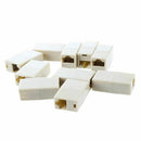 10 Pcs RJ45 8P8C Double Ports Female Plug Telephone Adapter Connector R5I9