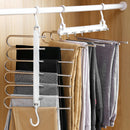 Non-Slip Multi 6 layer Hangers Blouse Coat Tops Trouser Holder Storage Rack UK