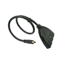 3 Port HDMI Pigtail Switch with 55 cm HDMI Cable