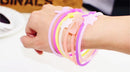 10x Luminous Neon Silicone Gummy Loom Rubber Fashion Hairband Wristband Bracelet