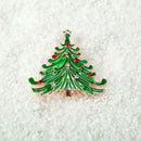 Christmas Tree Brooch Rhinestone Badges Jacket Backpack Decor Festival Gift