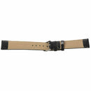 22mm Black Veritable Leather Bracelet with Buckle to Watch