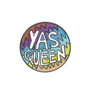 Creative Queen Letters Brooches Badge Round Pins Jacket Ornament Jewelry