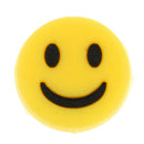 Lovely Face Silicone Tennis Vibration Dampeners, 12 Pieces, Yellow & White