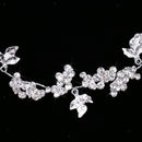 Woman Bridal Rhinestone Leaf Flower Hair Vine Woman Lady Forehead Decoration