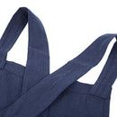 Soft Cotton Linen Apron with Double Front Large Size Pockets Solid Color Ha