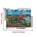 5D DIY Full Drill Diamond Painting Horse Embroidery Mosaic Craft Kit (w701)