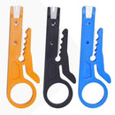 Wire Stripper Crimper Pliers Crimping Tool Cable Stripping Cutter (Yellow) A