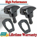 2Pcs Auto Car Window Windshield Washer Spray Sprayer Nozzle Accessories Black