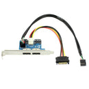 Dual Port Sata To 5V 12V Power Over Esata USB Port Adapter Convert Expansio