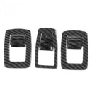 5Pcs Carbon Fiber Style Car Window Lift Panel Button Frame Cover Trim Set F