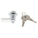 Zinc Alloy Disc Tumbler Cam Lock with 17mm Cylinder and Chrome Finish, Keyed