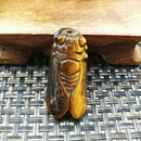 Crystal Carved Cicada Tiger's-Eye Natural Stone Healing AU New Pendant Gems G7B9