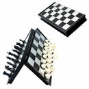 folding Magnetic chess board portable set with pieces camping games sport N9B4