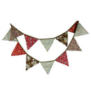 3.2m 12 Flags Retro Floral Flag Banner Pennant Wedding/Birthday Party Decor