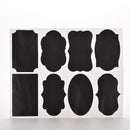 8x Multi Shapes Nice Chalk Black Board Mason Jar Labels Stickers Chalkboard ã€NME
