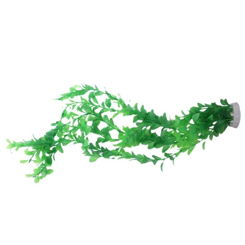 Green Plastic Plants Aquarium Tank Decoration, 20-Inch Long