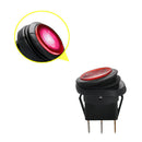 2x 12V 20A Waterproof Round Red On-Off Rocker Switch Auto Car Boat SPST Marine