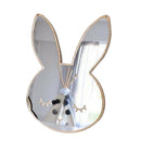 Wooden Rabbit Wall Hanging Mirror Decor Baby Kid's Room Nursery Ornament