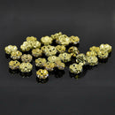 100pcs Multi Rondelle Brass Rhinestone Bracelet Spacer Beads Nicke HOT