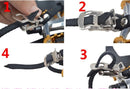 Black Cycling Road Bike Mountain Bicycle Toe Clips With Straps For Bike Pedal 3C